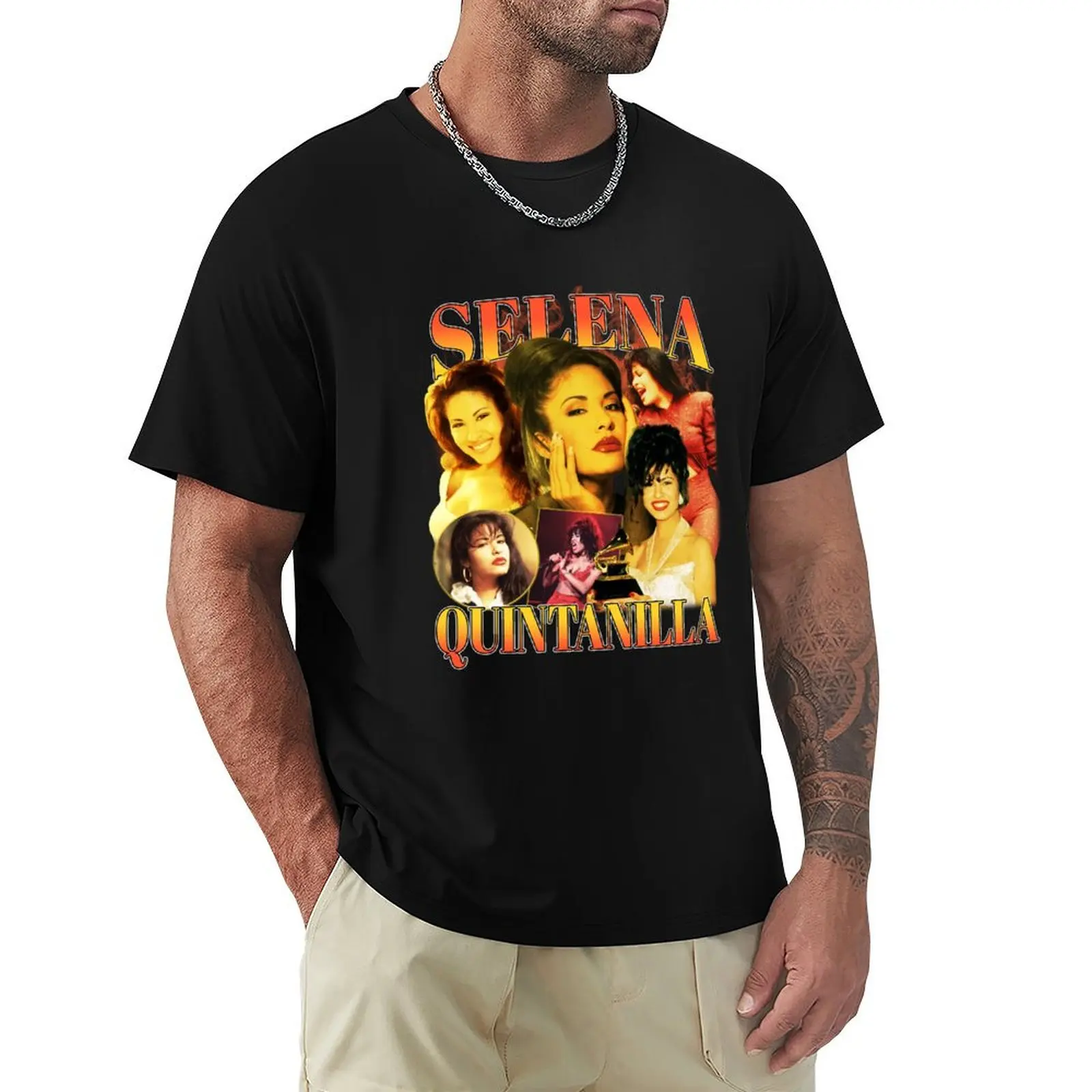 

Vintage Girl And Album Is The Best Song T-Shirt Big Size Crew Neck T-Shirt