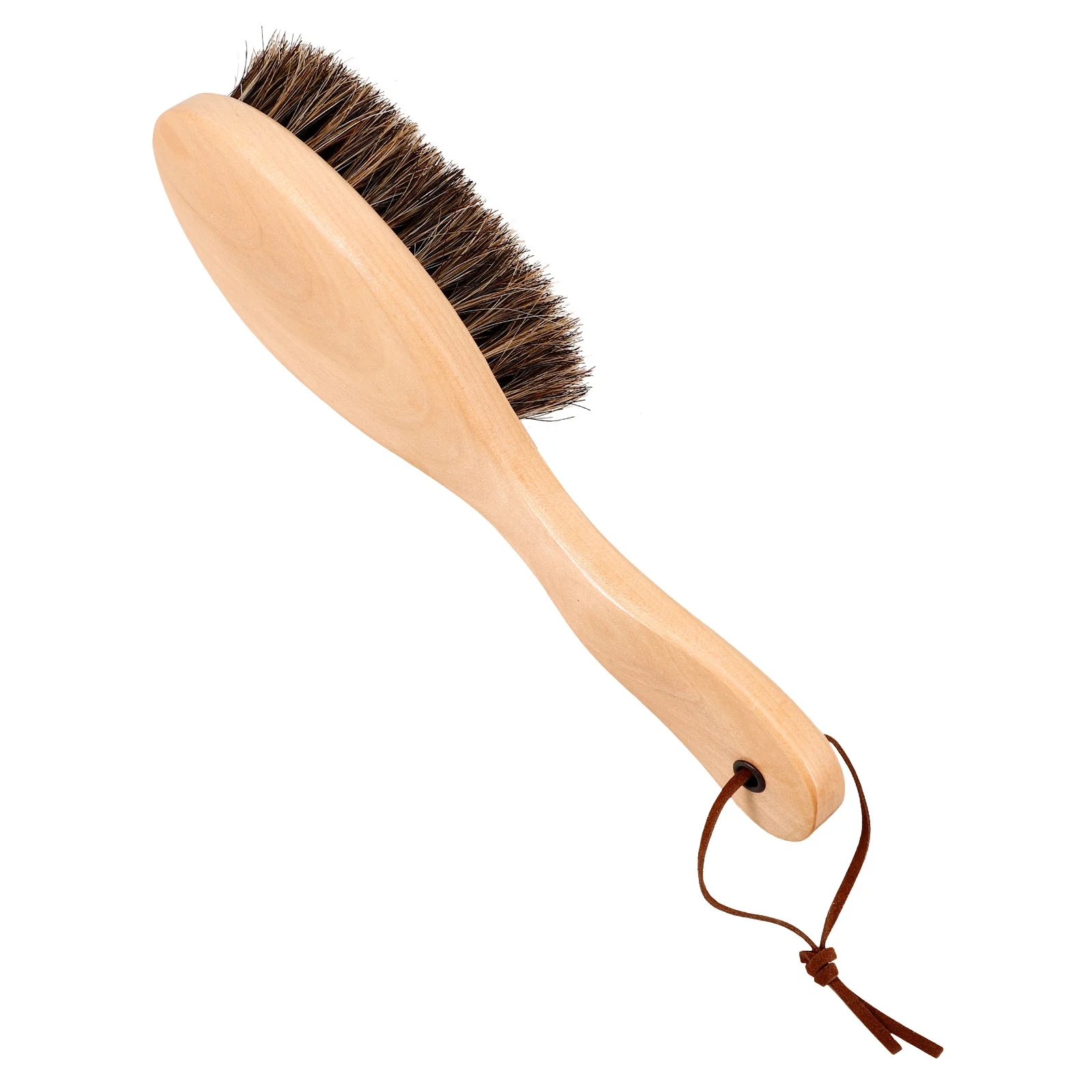 

Horsehair Shoe Dedusting Brush Portable Long Handle for Shoe Cleaning Boot Polishing Fabric Scrub Cleaning Brush