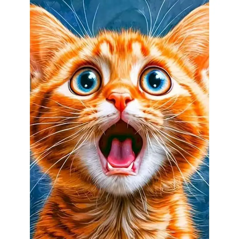 

GATYZTORY Painting By Numbers Cartoon DIY Pictures By Number Cat Kits Drawing On Canvas Hand Painted Paintings Gift Home Decor
