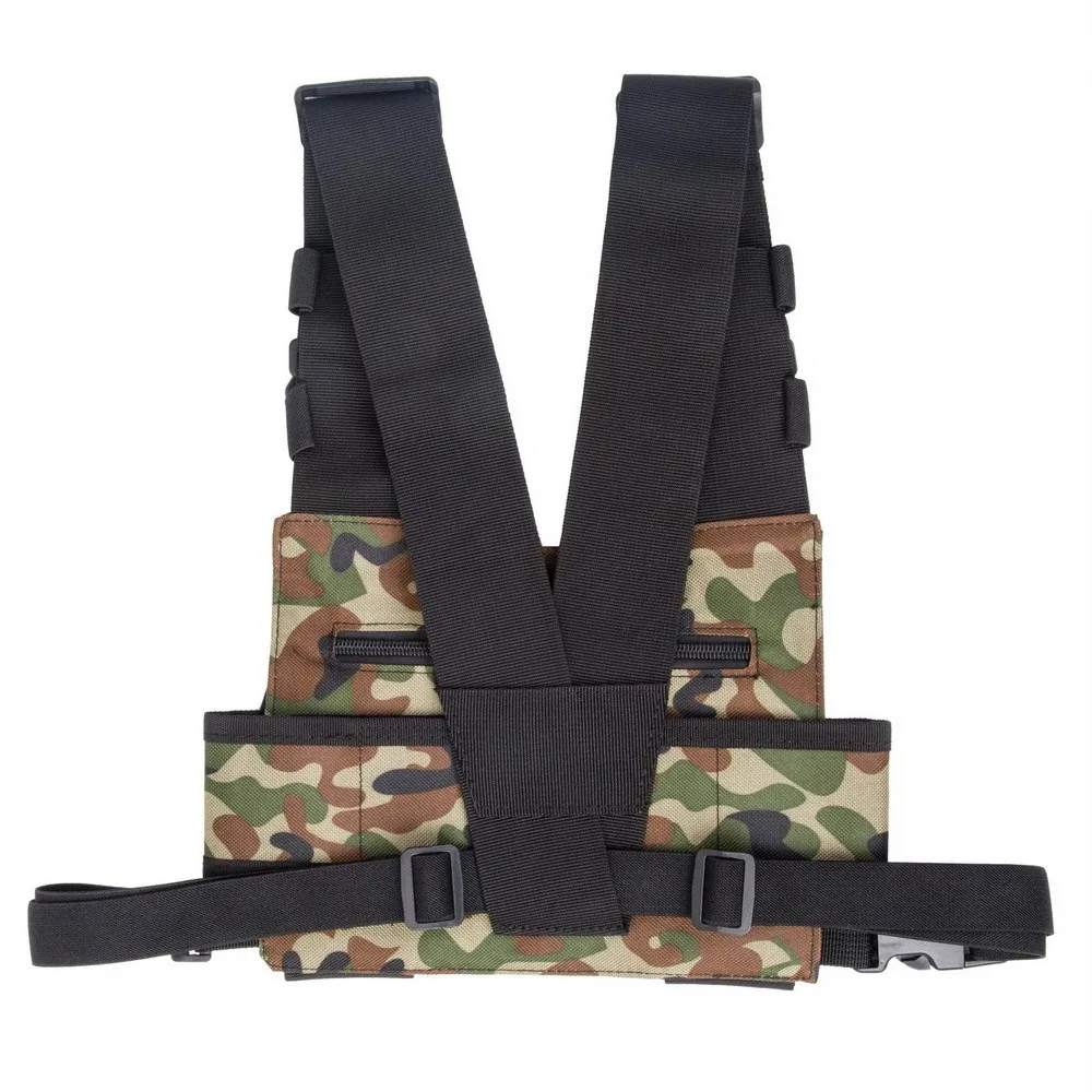 YiNiTone-BG-01 de camuflaje de la selva, arnés Universal para el pecho, bolsa de bolsillo, funda para Radio bidireccional