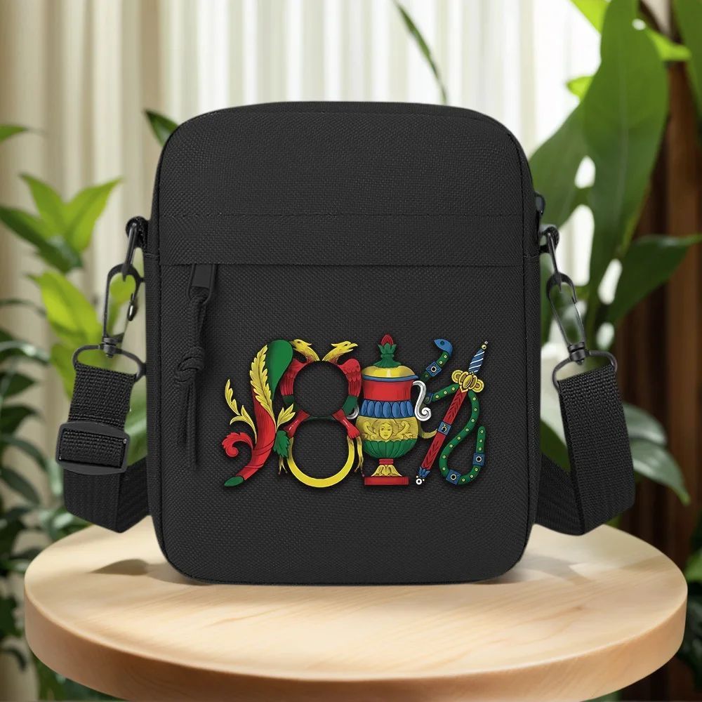 Birds red vase sword ornament design Men Crossbody Bag Single Shoulder Women Cartoon Anime Film Printing Design Unisex