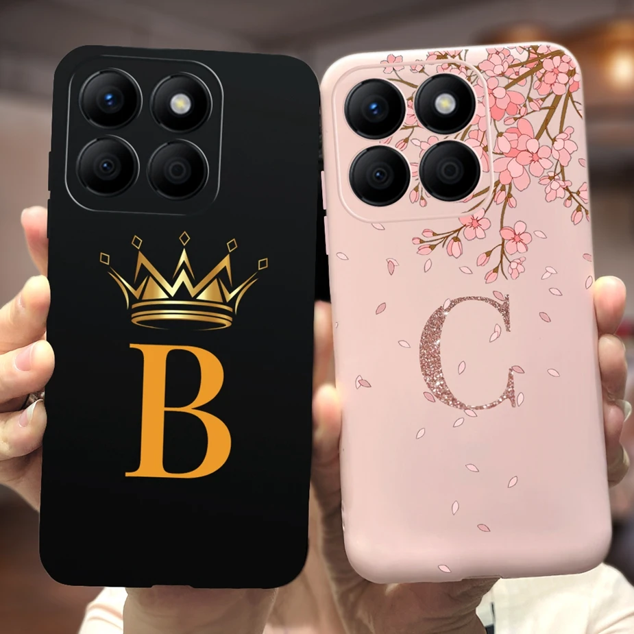 For Honor X8b Case LLY-LX1 LLY-LX2 Cute Crown Letters Cover Soft Silicone Phone Case For Honor X8b X 8b HonorX8b Back Cover Bags