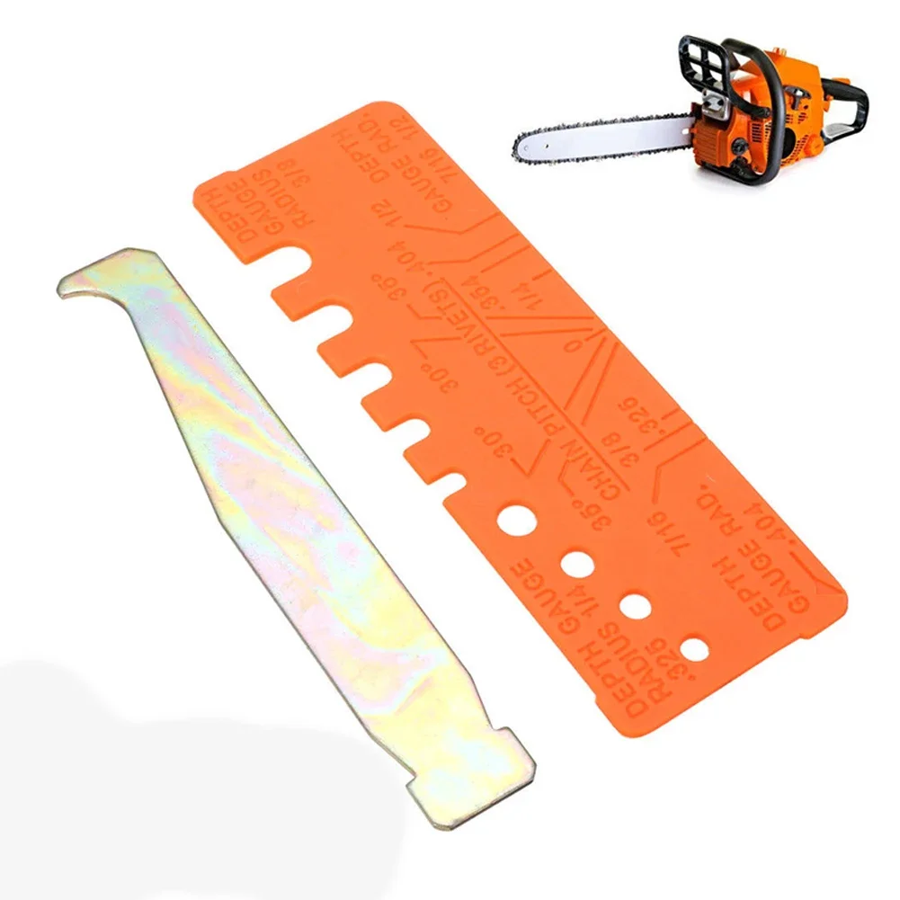 2Pcs General Chainsaw Chain Tool Bar Groove Cleaner & Quick-Check Gauge 30°and 35°filing Angle Checks Chainsaw Chain Tool