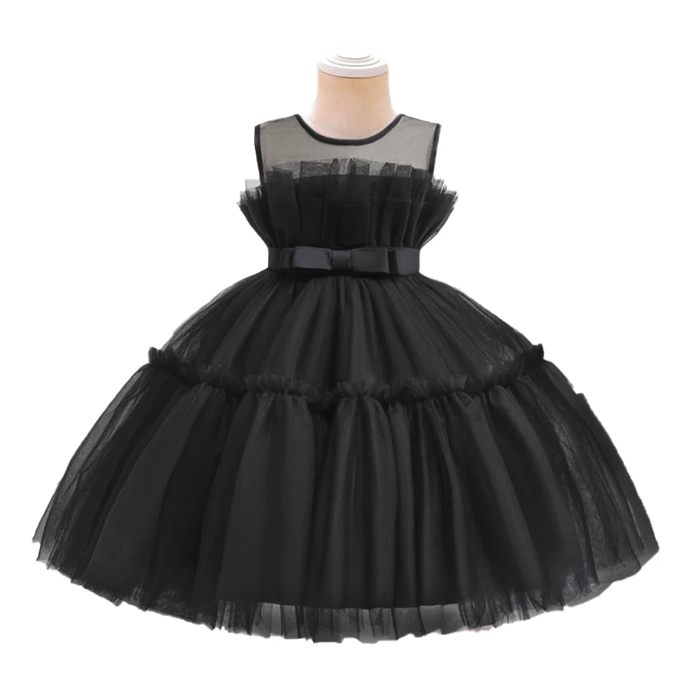Toddler Halloween Party Baby Girls Dress Bow 1st Birthday Wedding Princess Prom Dress Girl Carnival Bridesmaid Christmas Costume