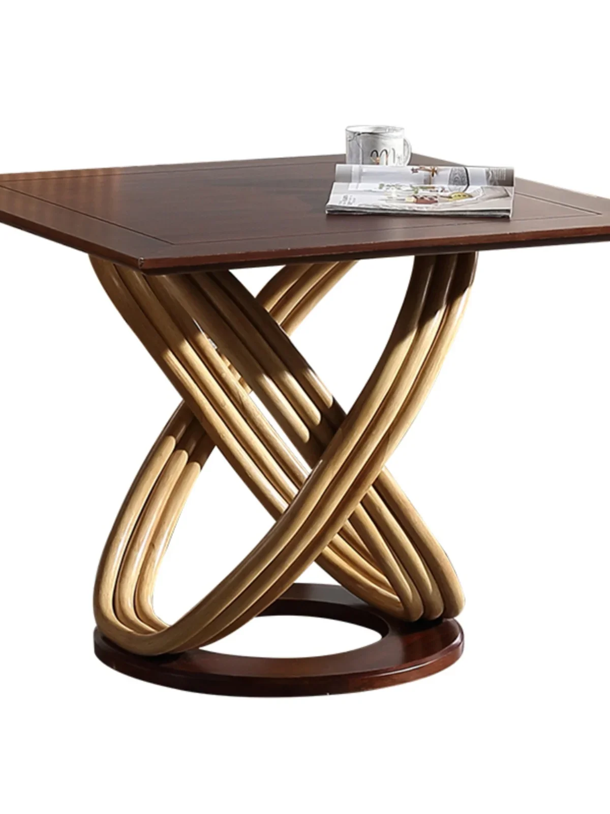 

Домашний пасторальный отдых, импортный агат, Фудзимори, ротанг, твердая древесина, тикового дерева, квадратный круглый стол, конференц-стол, обеденный стол X