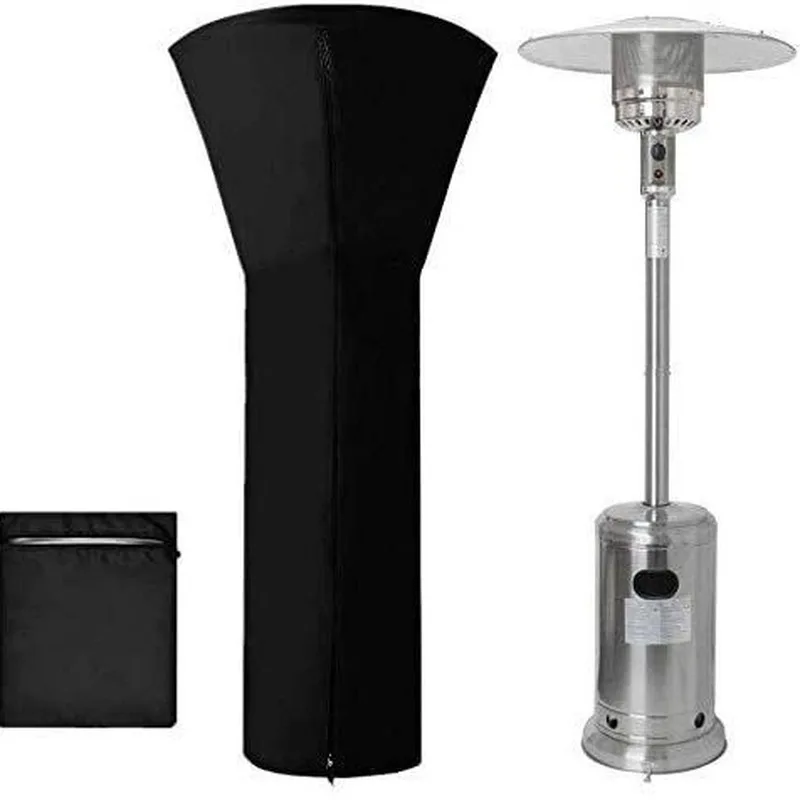 420D Oxford Patio Heater Cover Waterproof Windproof Outdoor Garden Propane Heater Protector Cover with Zipper Drawstring Dustpro