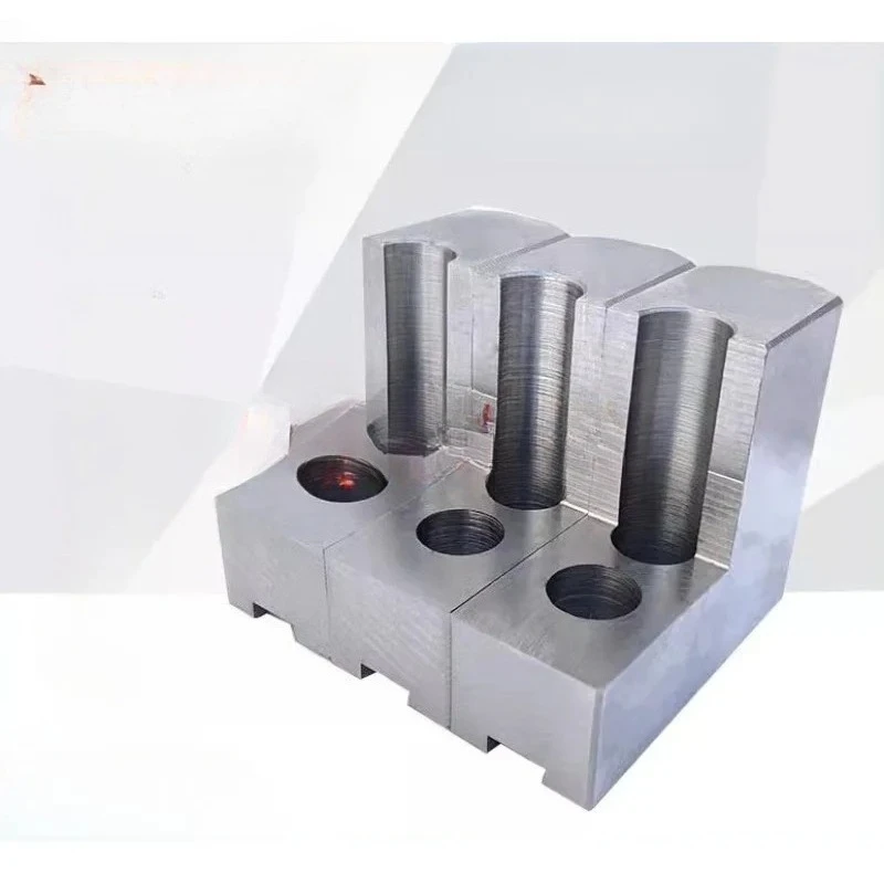 L-shaped Hydraulic Chuck 3-jaw Claw Heightened Soft Claw Hydraulic Claw Inner Support Outer Circle Package  5/6/8/10 Inches