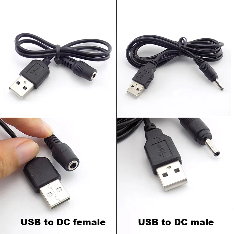 3.5mm x 1.35mm ładowarka zasilacza sieciowego kabel do ładowania USB Mirco DC wtyczka jack przedłużacz ord