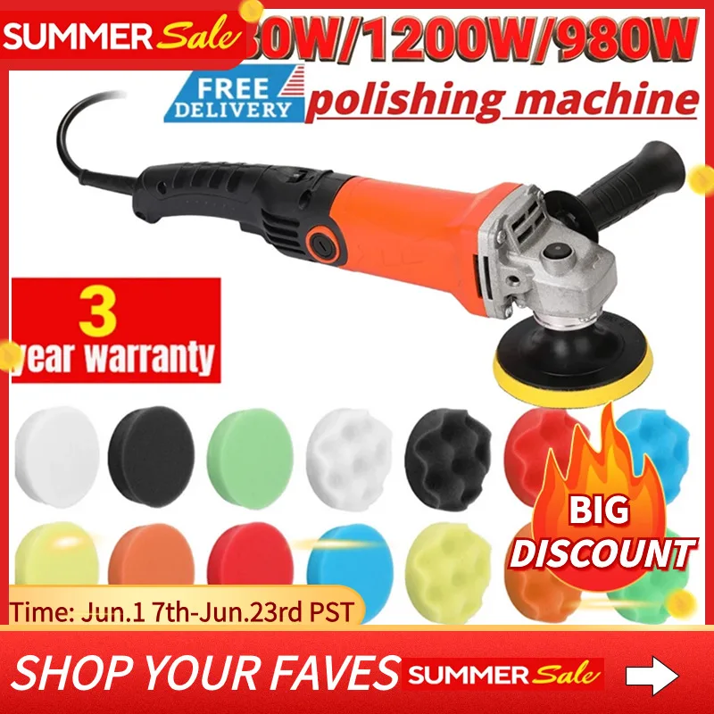 220V Adjustable Speed Car polishing machine Electric cars Polisher Waxing Machine Automobile Furniture pulidora para automovil