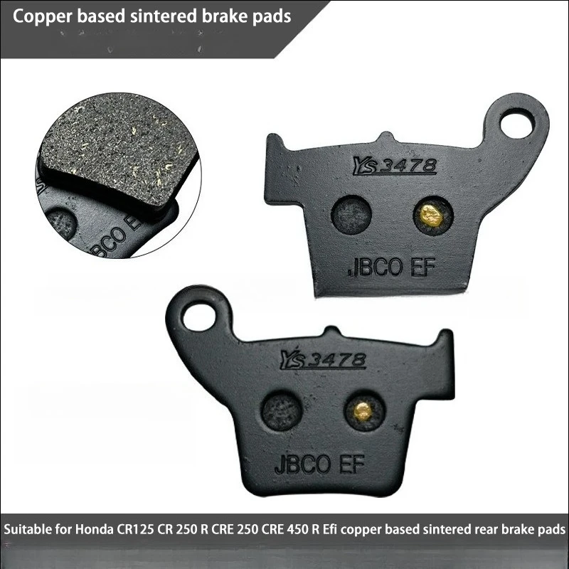 

Suitable for Honda CR125 CR250R CRE 250 CRE 450 R Efi Copper Based Rear Brake Pads