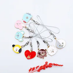 BT21 ciondolo onda coreana stesso stile accessorio portachiavi carino versione coreana ciondolo zaino corda appesa per cellulare