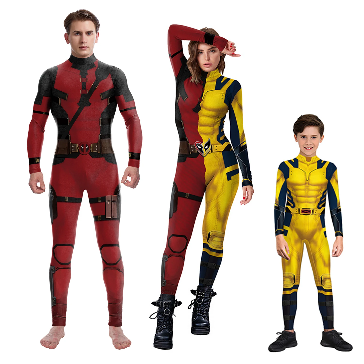 Superhero Wolverine Dead Pool Cosplay Jumpsuit Cosplay Costume Men Women Zenti James Howlett Halloween Party kids Boys Bodysuit