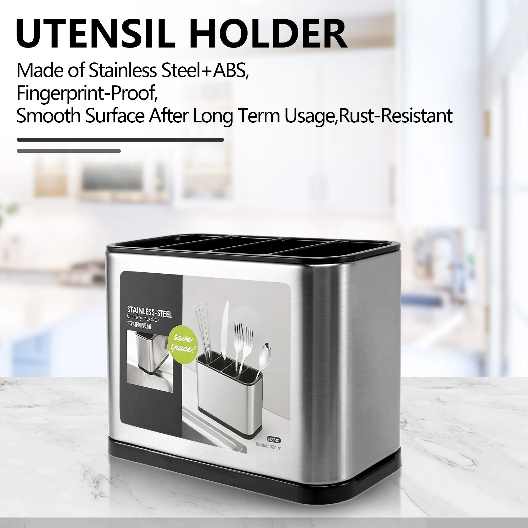 

Kitchen Cutlery Organizer Knife Stand Plastic Drain Storage Holder Spoon Fork Chopstick Kitchenware Cooking Tool