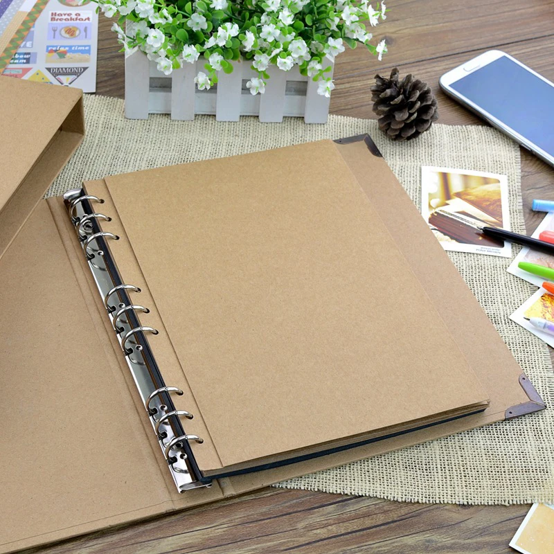 30Pages Blank/Loose-Leaf Photo Album Scarpbook Handmade/Wedding/DIY/Self-Adhesive/Paper Album Photo Cover Kraft Album For Photos