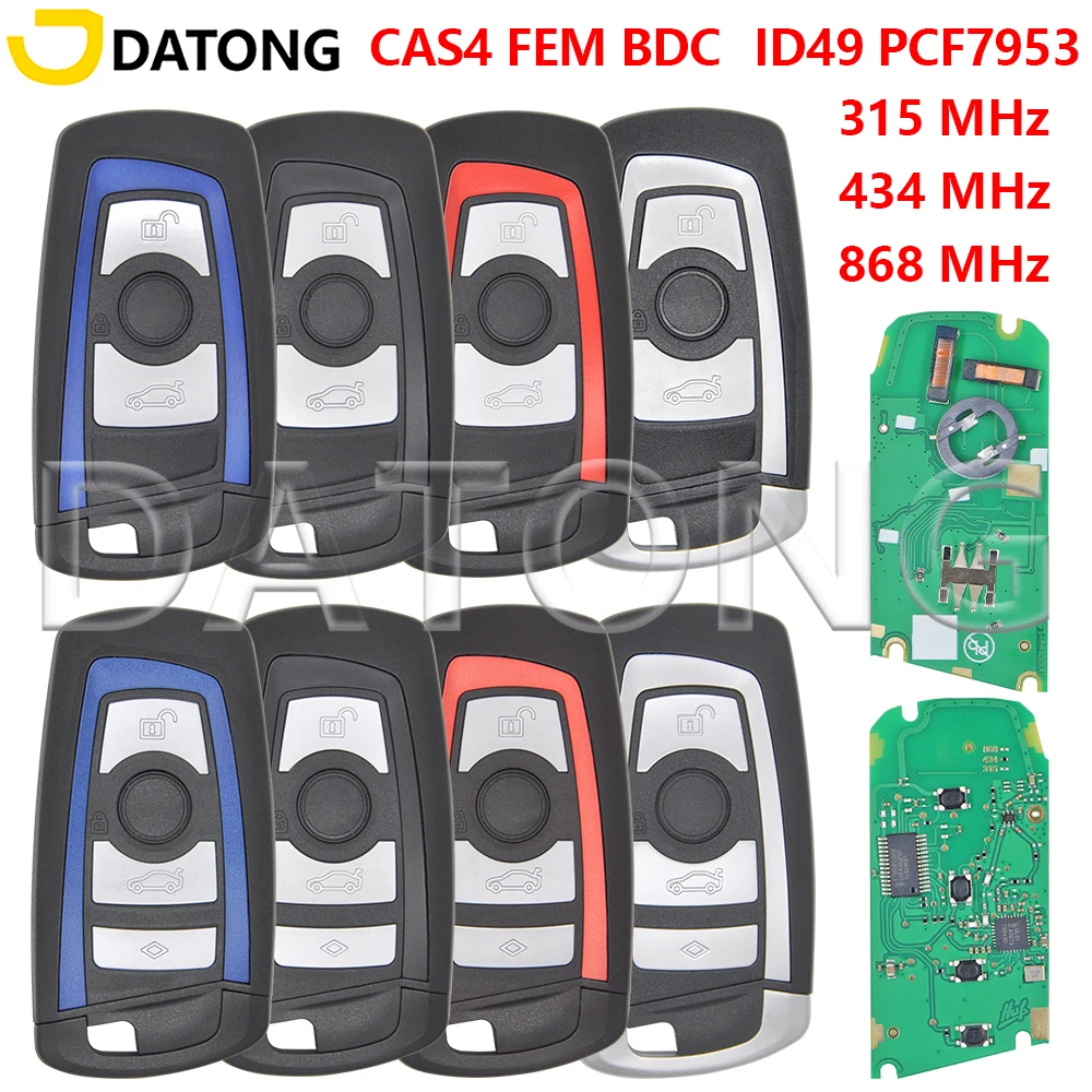 

Автомобильный пульт дистанционного управления Datong World для BMW 3 5 7 Series CAS4 CAS4 + FEM/BDC ID49 PCF7953P 315/434/868MHz безключевая рекламная карта
