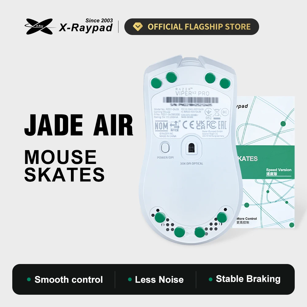 X-Raypad Jade Air Mouse Skates – Quiet & Speed