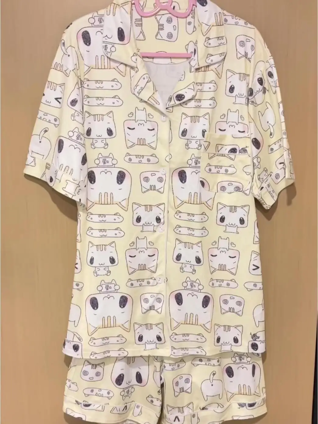 

Cute Cartoon Home Clothes Set Short Sleeve Shorts Youth Summer Lightweight Breathable Soft Fabric Sleepwear for Girls