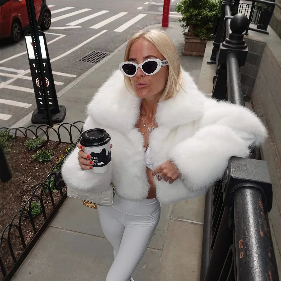 Kurtka zimowa damska KIDCRKJ z ekoskóry, stójka, łączona kurtka ze sztucznego futra dla kobiet, elegancka damska kurtka ze sztucznego futra 2025