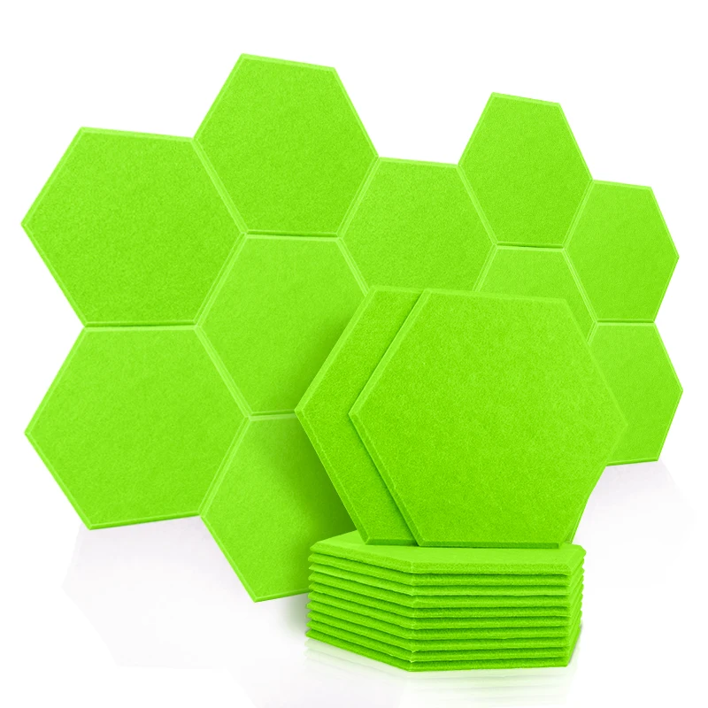 

Sound Proof Wall Panels Hexagon Gaming Room Decoration 12Pcs Acoustic Panel Environmental Noise Pared Insulation Door Seal Strip