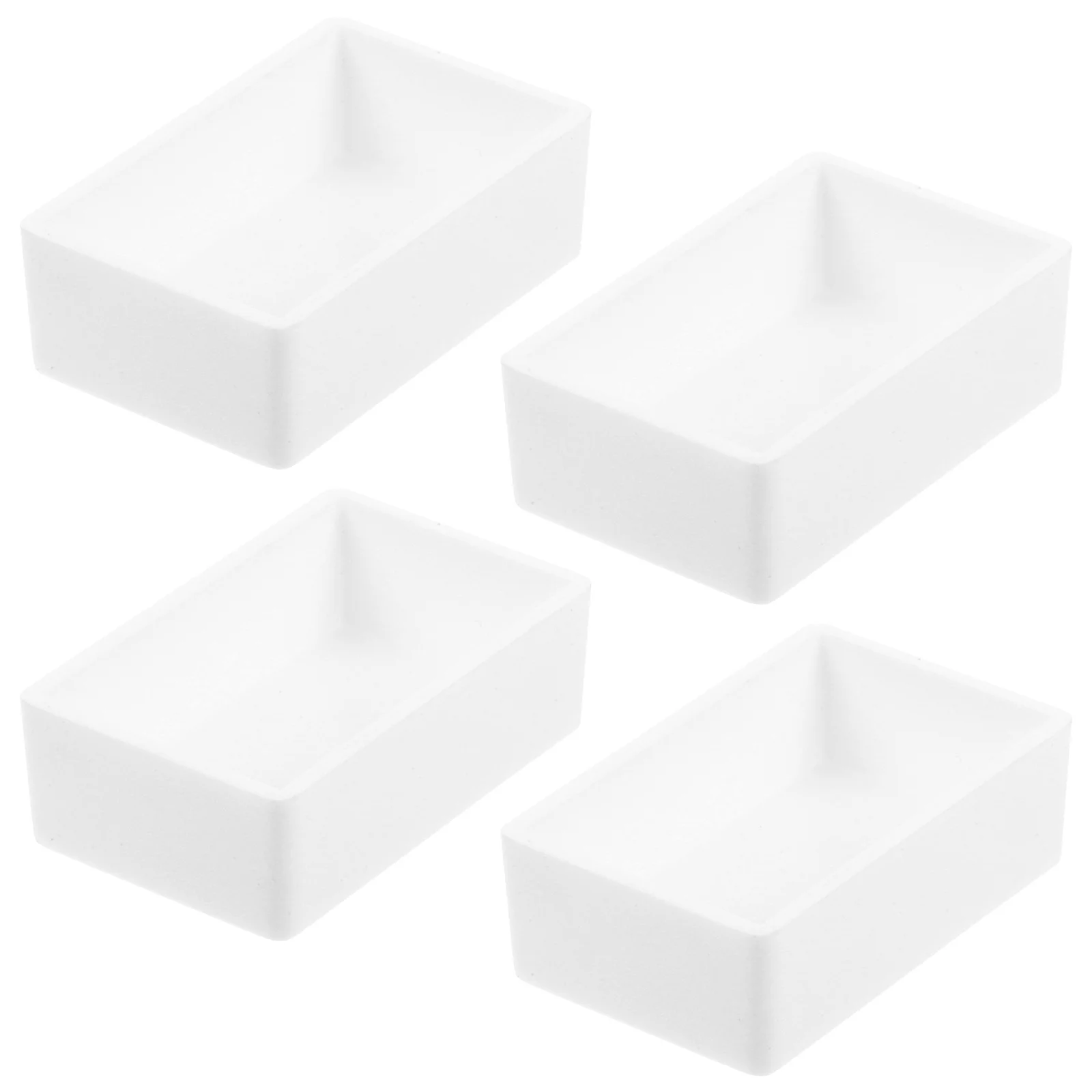 24Pcs Empty Paint Half Pans Small Silicone Palette Trays for DIY Watercolor Paint Storage Portable Mixing Containers