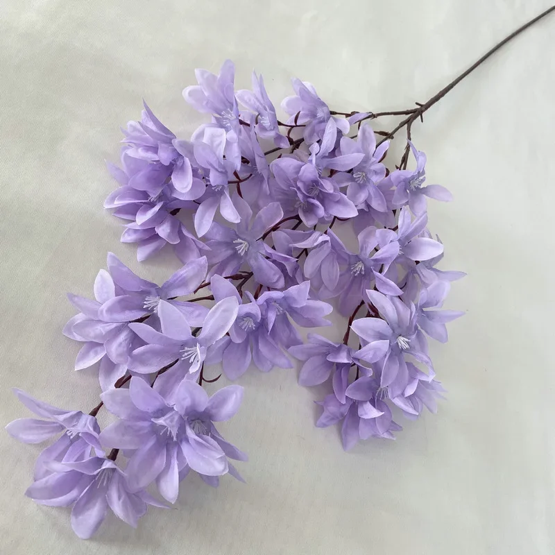 Romantic Dream Purple Artificial Flower Material Wedding Hall Ceiling Road Guide Silk Flower Hotel Decoration Artificial Flowers