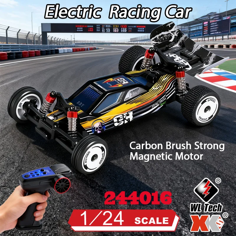 

Wltoys New 244016 Remote Control RC High-Speed Car 1:24 Electric Two-Wheel Drive Full Proportion Drift Cars Racing Car Christmas