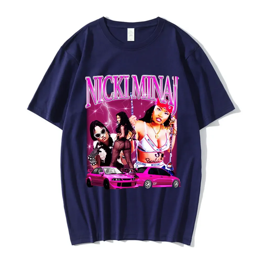 Nicki Minaj Graphic T-shirt 90s Vintage Hip Hop T shirt Men Women Casual Cotton Oversized Short Sleeve T-shirts Tops Streetwear