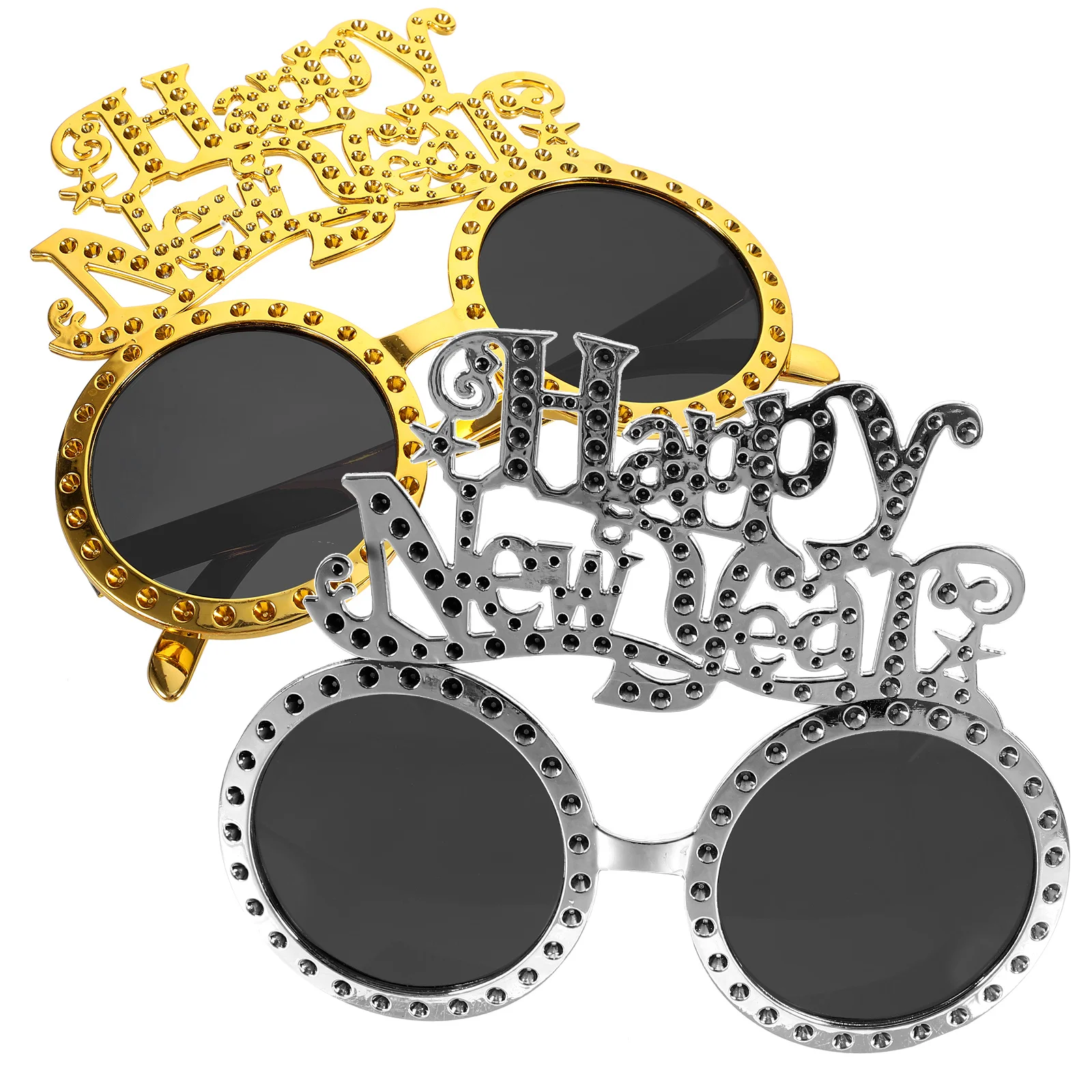 

2 Pcs Funny Glasses New Years Eve Party Eyeglass Props Eyeglasses Eyewear Decoration Fancy