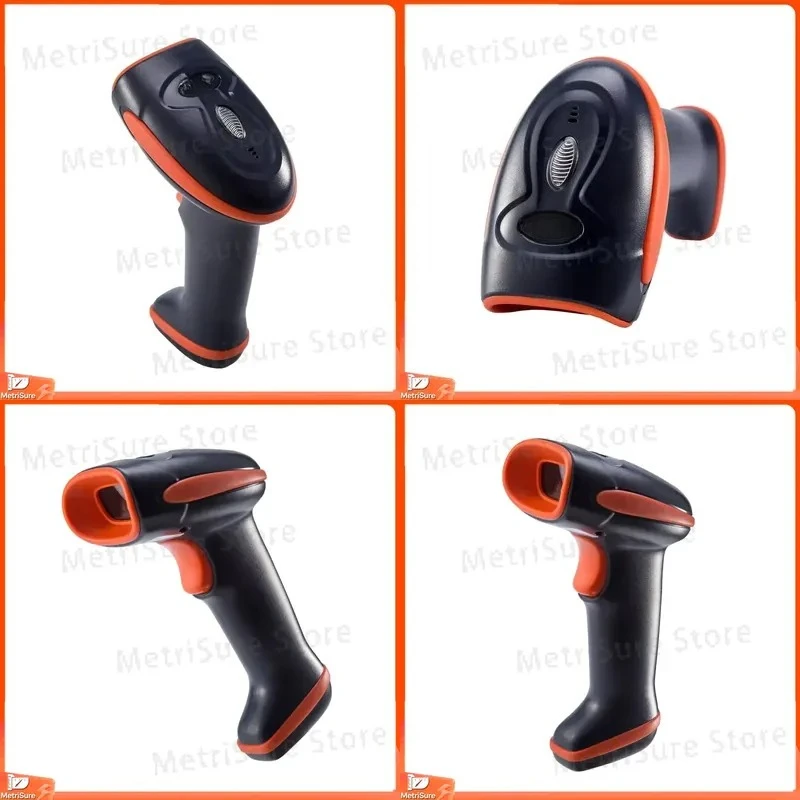 2D Barcode Scanner Wireless Bluetooth 2.4G Handheld QR Code Reader for Inventory Management Retail POS System USB Charging