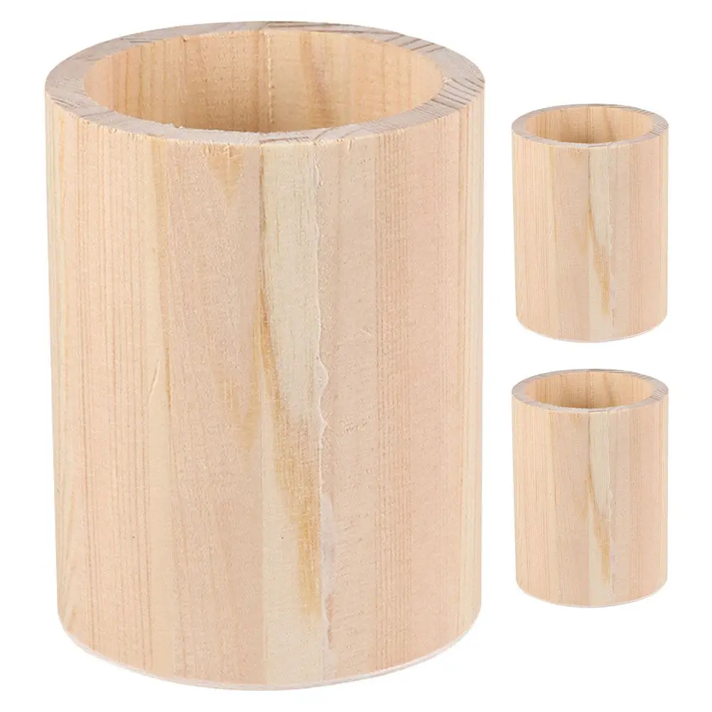 

Набор из 3 деревянных подставок для ручек: органайзер для стола, контейнер для хранения канцелярии, карандашей и кистей для макияжа