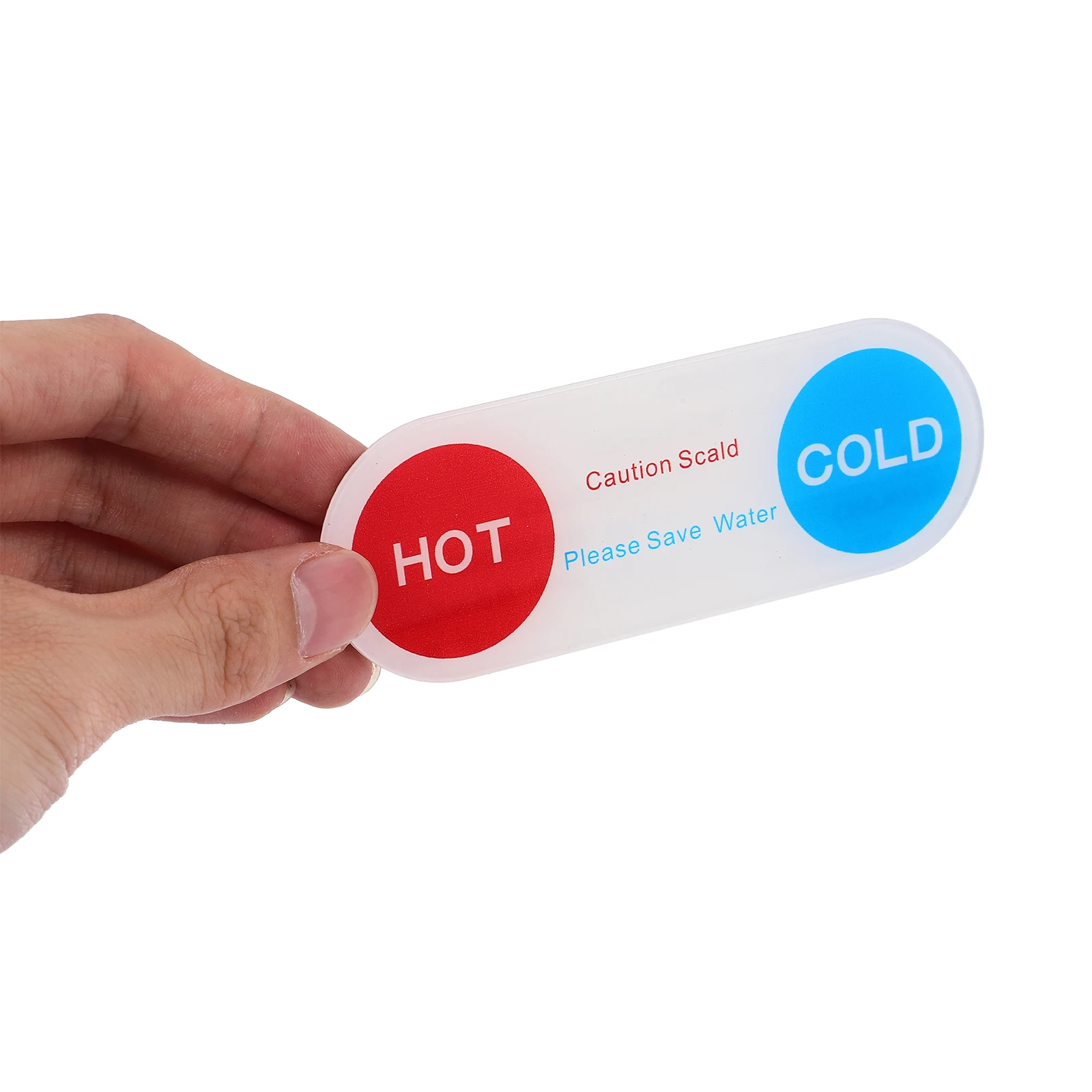 10Pcs Acrylic Water Faucet Indicator Signs Self Stick Hot and Cold Labels for Shower Sink Faucets Clear Hotel Bathroom Decals