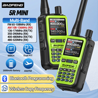 2PCS Baofeng UV-5R Mini Walkie Talkie NOAA Bluetooth Programming USB-C Charging AM Wireless Copy Frequency Full Band FM Two Way