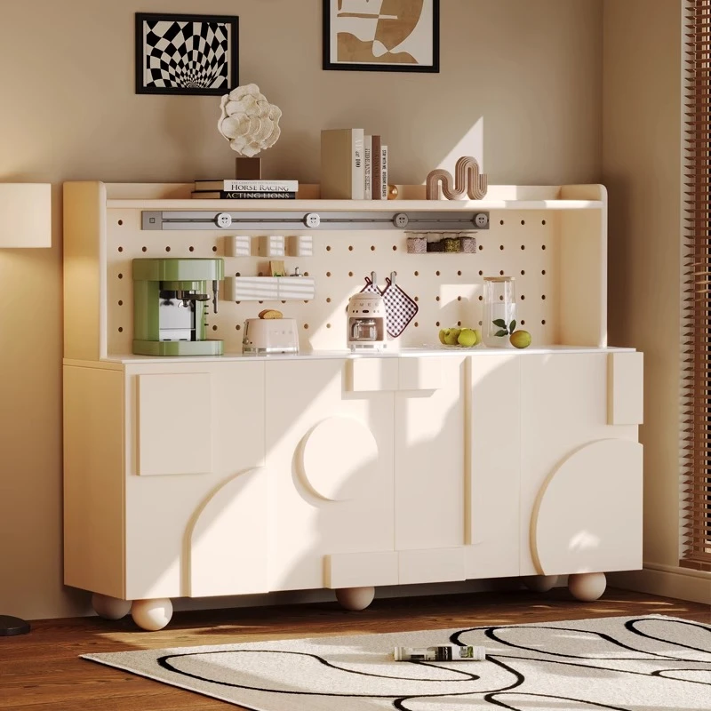 

Nordic Design Modern Auxiliary Dining Cabinet Kitchen Sideboard Multifunctional Coffee Maker Storage Cream Style Home Furniture