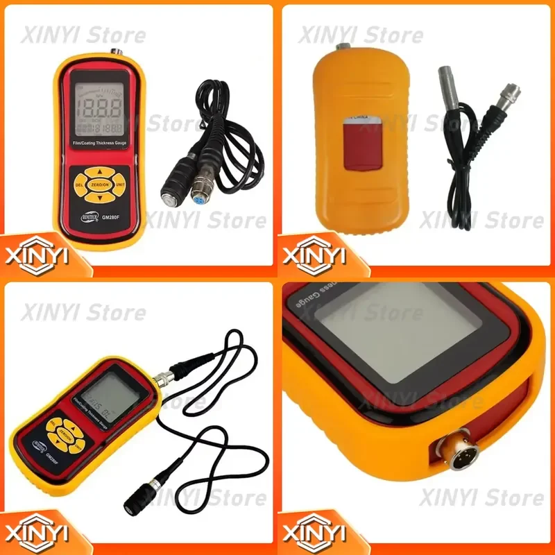 Digital LCD Display Colored Film Coating Thickness Gauge for Battery Power Supply Industrial Grade Durable Limited Time