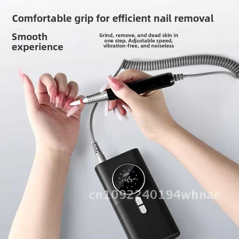 New Hollow Cup Nail Machine: High-Speed Power Storage Nail Drill, Quiet Nail Grinder for Dead Skin Removal & Polish Removal