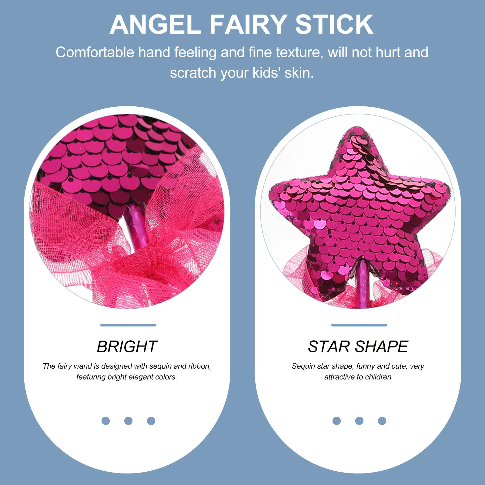 

Sequin Star Wand Glitter Fairy Wands Creative Design Perfect for Nymph Pixie Costume Parties Star Shaped Fairy Wand