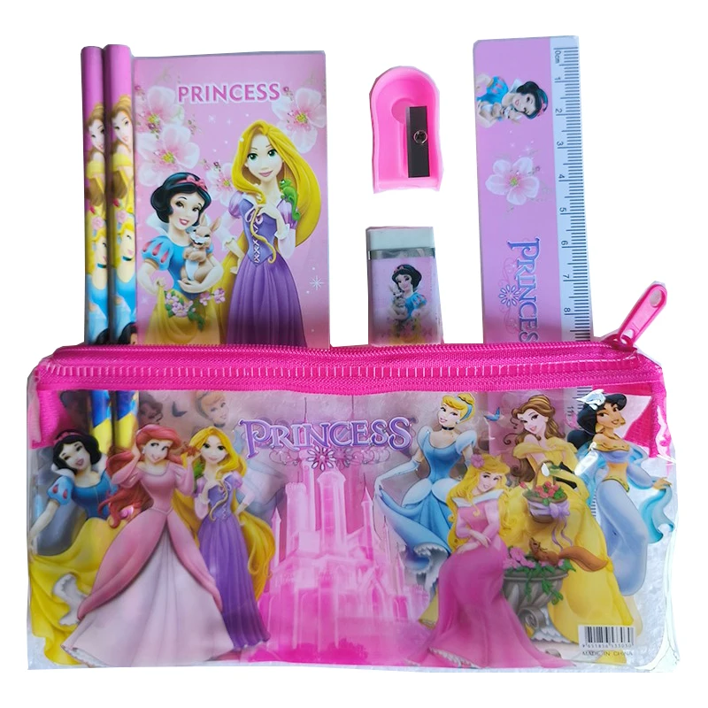 Disney Princess pencil case set Kids school supplies stationery set cartoon boys girls pencil case pencil Bag set