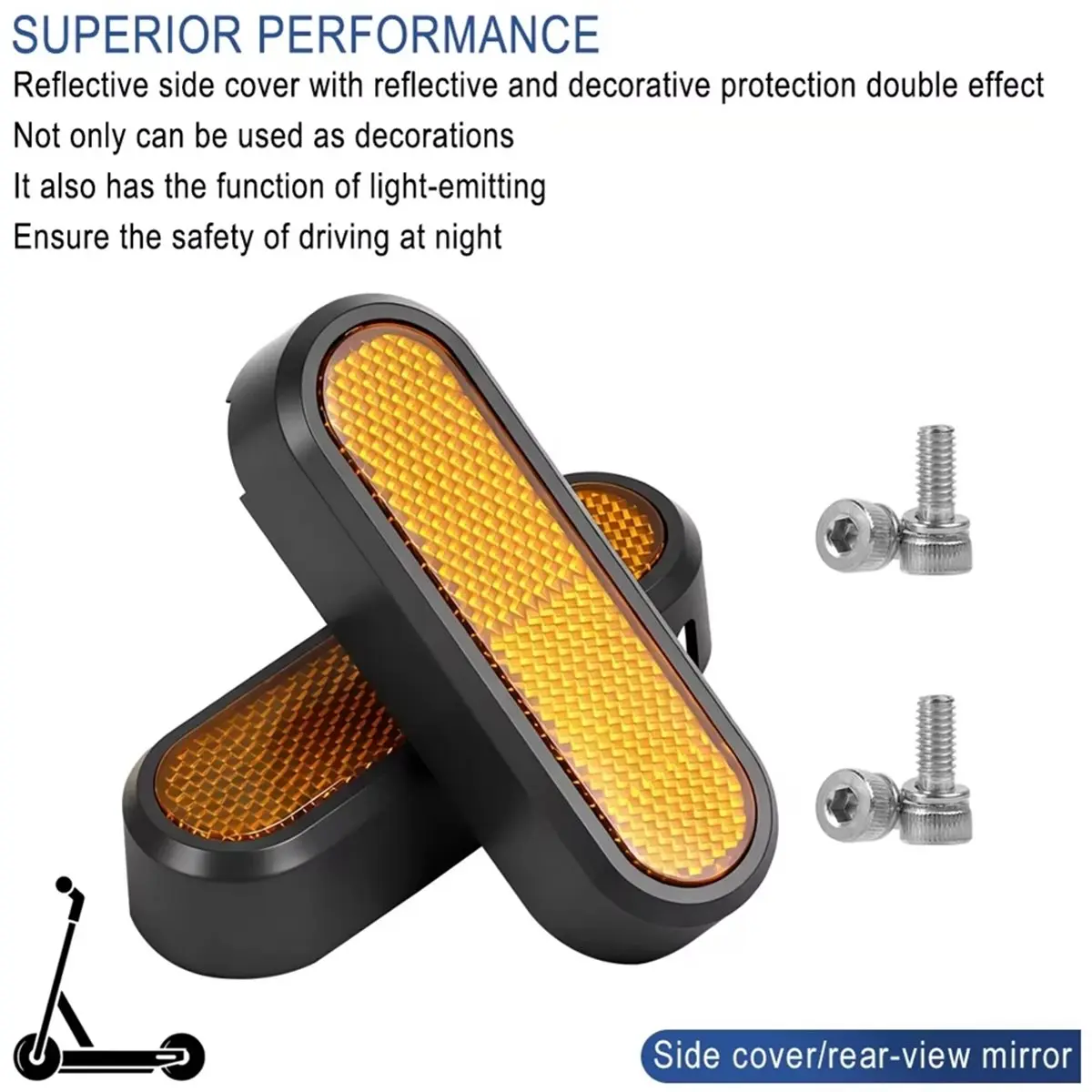 (X07A) Protective Decorative Cover for Xiaomi 5 Electric Scooter Rear Wheel Reflector Case Reflective Stickers