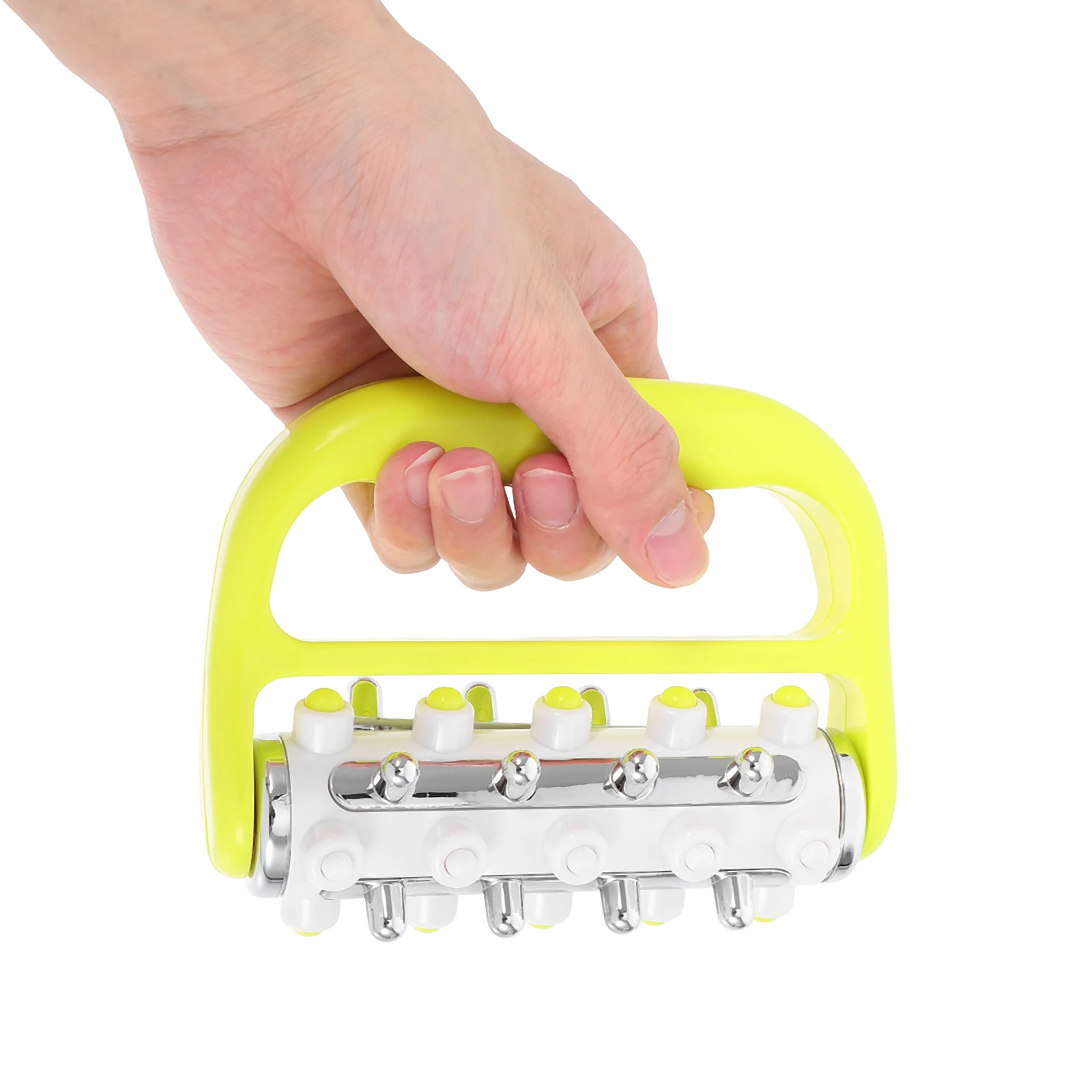 

Portable Muscle Roller for Legs Back StainlessSteel Deep Tissue AntiCellulite Manual Handheld Tool Lightweight