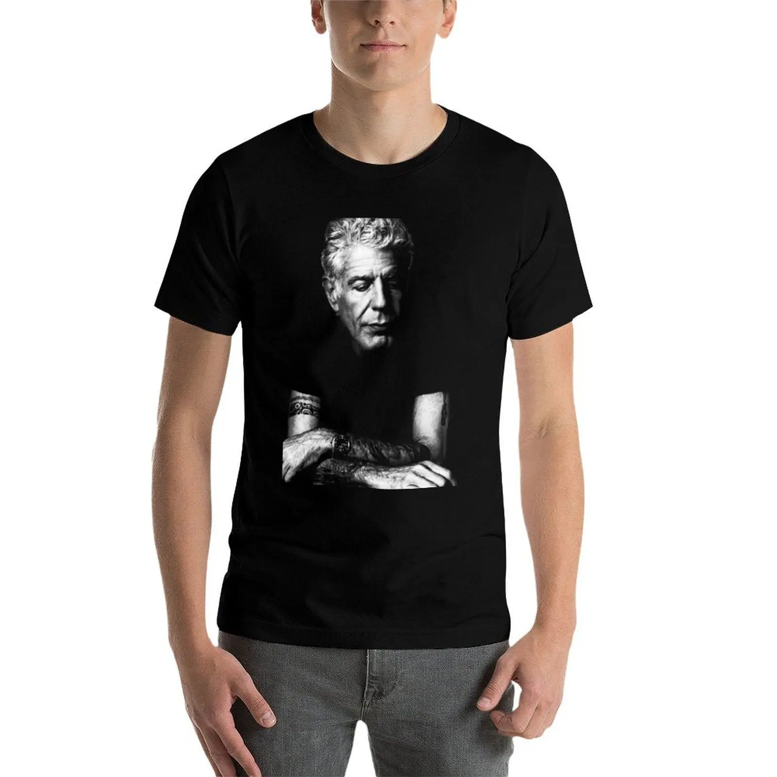 

Anthony ART Bourdain Pencila (15) T-Shirt cotton t shirts high quality black cotton t-shirt plain for man package T-Shirt