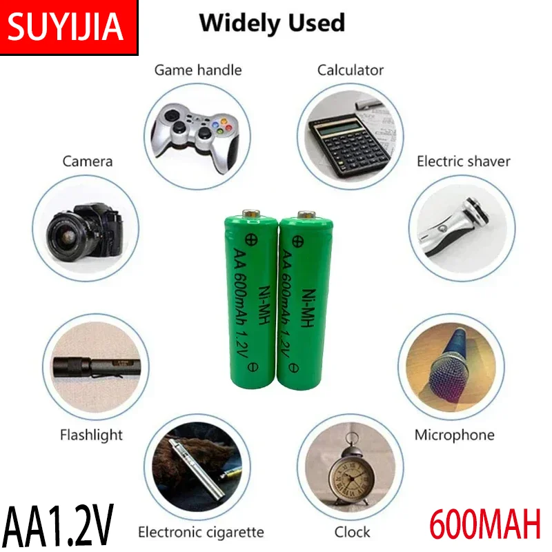 AA NI-MH rechargeable battery 1.2V600mAh supports multiple devices for electric shavers cameras game consoles flashlights MP3MP4