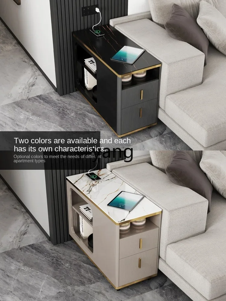 LMM Divano laterale Mobile Tavolino da caffè leggero Lusso moderno Semplice Smart Piccolo appartamento