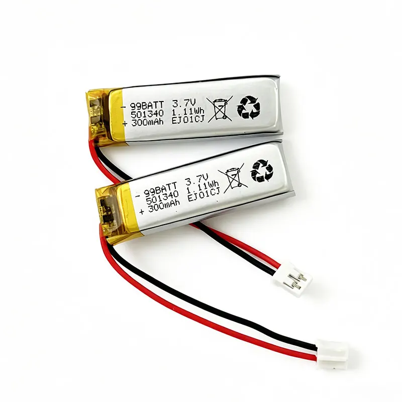 501340 Lipo Battery 3.7V 300mAh 501440 Lithium Ion Polymer Batteries with PCM for Bluetooth Headset Point Reading Capacitive Pen