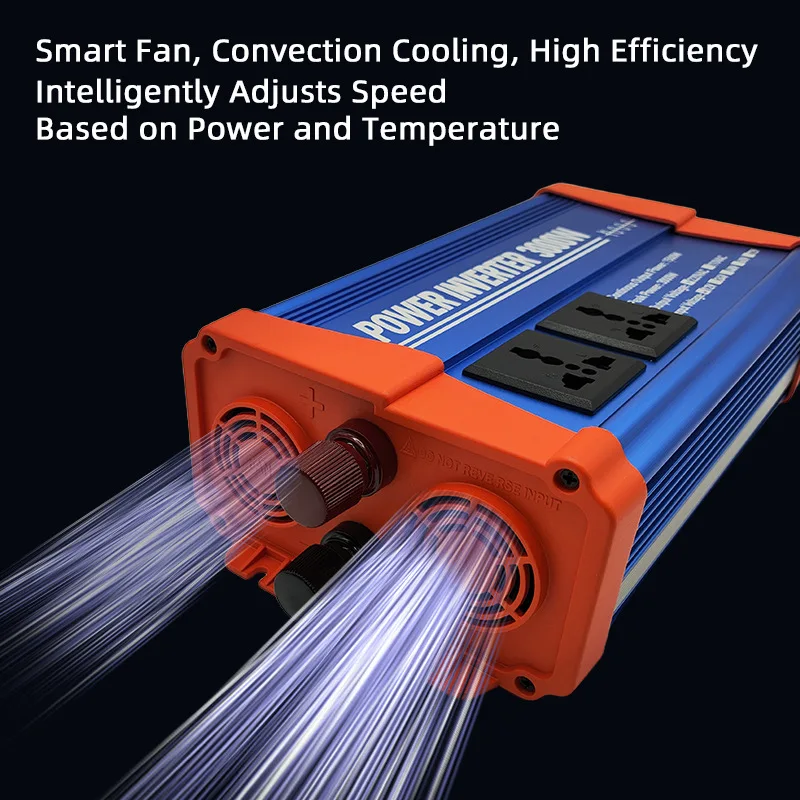 Pure Sine Wave High-Power Car Inverter 12V24V48V60V to 220V Battery Converter for Travel Camping Outdoor Activities