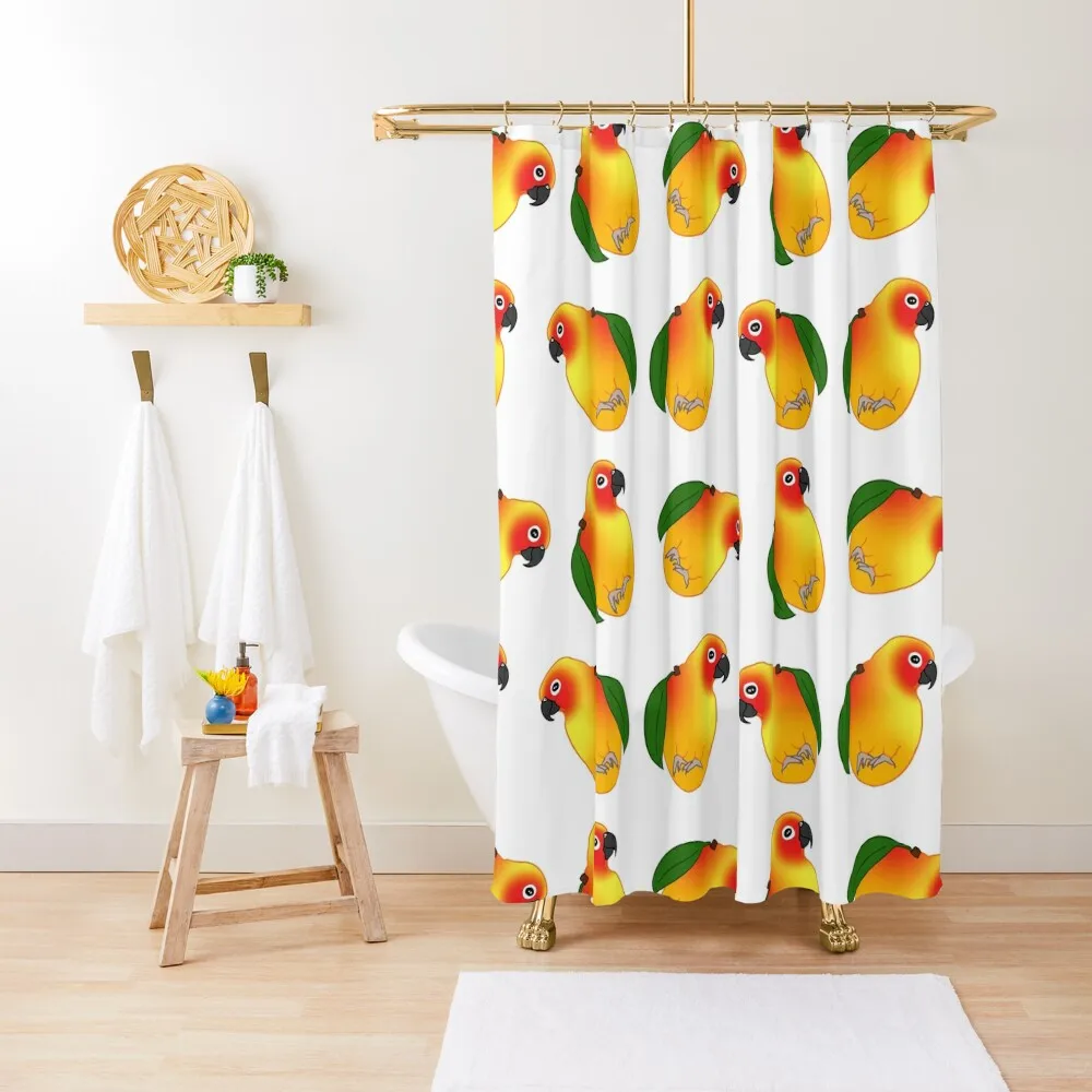 

funny mango sun conure doodle Shower Curtain For Bathroom Bathroom Box Anime Shower Bathroom Decor Curtain