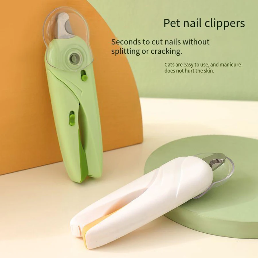 Luces LED, cortaúñas para mascotas con cubiertas protectoras, iluminación a prueba de salpicaduras, cortaúñas más seguros