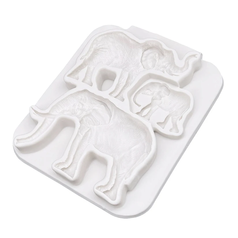 3D Dschungeltiere Giraffe/Löwe/Elefant Silikonform Fondant Schokoladenform Kuchendekorationswerkzeuge DIY Tonmodell Backzubehör – Detail 4