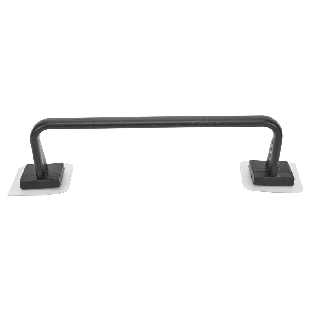 Towel Bar Black And White Simple Self-Adhesive Free Punching Bathroom Toilet Towel Rack Kitchen Rag Rack Single Rod Storage