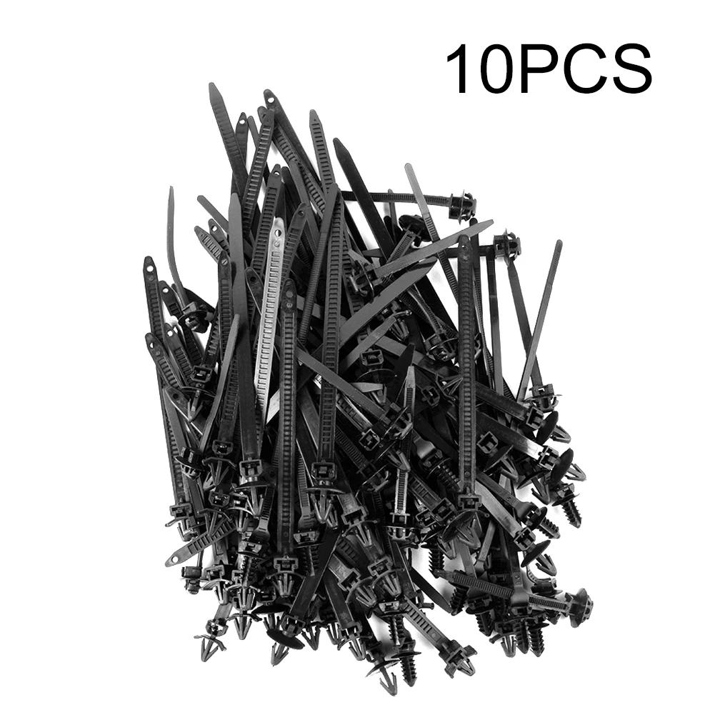 Black Mixed Cable Tie Car Accessories Bundled Wire Bands 5 Optional Sizes 5*70mm 7.8*115mm 7.8*150mm 8.2*155mm