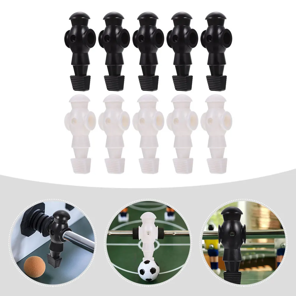 

10Pcs Football Machine Player Foosball Figures Resin Soccer Men Table Football Parts Replacement for Desktop Game Accessories